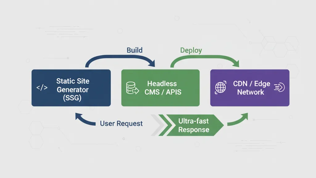 Jamstack主要技術の構成図