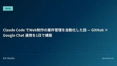 Claude Code でWeb制作の案件管理を自動化した話 — GitHub × Google Chat 連携を1日で構築