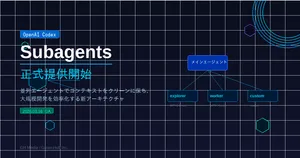 OpenAI Codex「サブエージェント」正式公開 — 複数エージェントを並列実行して大規模開発を効率化