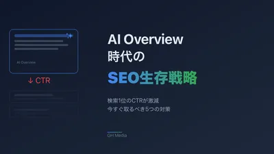 AI Overview時代のSEO生存戦略 ― 検索1位でもクリックされない時代に企業サイトが取るべき5つの対策
