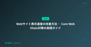 Webサイト表示速度の改善方法 ― Core Web Vitals対策の実践ガイド