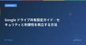Google ドライブ共有設定ガイド―セキュリティと利便性を両立する方法