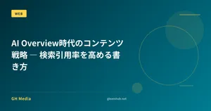 AI Overview時代のコンテンツ戦略 ― 検索引用率を高める書き方