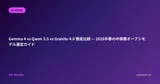 Gemma 4 vs Qwen 3.5 vs Granite 4.0 徹底比較 — 2026年春の中規模オープンモデル選定ガイド