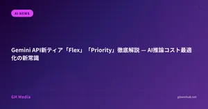 Gemini API新ティア「Flex」「Priority」徹底解説 — AI推論コスト最適化の新常識