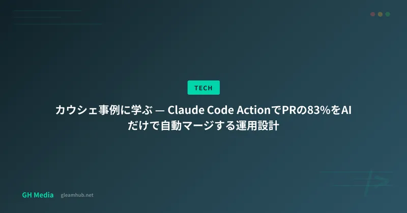 カウシェ事例に学ぶ — Claude Code ActionでPRの83%をAIだけで自動マージする運用設計