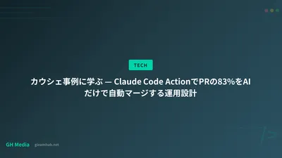 カウシェ事例に学ぶ — Claude Code ActionでPRの83%をAIだけで自動マージする運用設計
