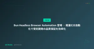 Bun Headless Browser Automation 登場 ― 軽量E2E自動化で受託開発の品質保証を効率化