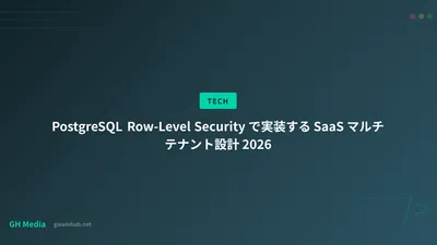 PostgreSQL Row-Level Security で実装する SaaS マルチテナント設計 2026