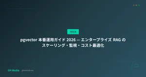 pgvector 本番運用ガイド 2026 — エンタープライズ RAG のスケーリング・監視・コスト最適化