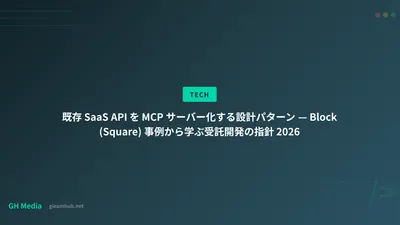 既存 SaaS API を MCP サーバー化する設計パターン — Block (Square) 事例から学ぶ受託開発の指針 2026