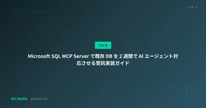 Microsoft SQL MCP Server で既存 DB を 2 週間で AI エージェント対応させる受託実装ガイド