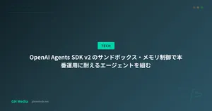 OpenAI Agents SDK v2 のサンドボックス・メモリ制御で本番運用に耐えるエージェントを組む