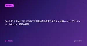 Gemini 3.1 Flash TTS で作る 70 言語対応の音声カスタマー体験 — インバウンド・コールセンター受託の新型