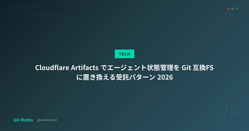 Cloudflare Artifacts でエージェント状態管理を Git 互換FSに置き換える受託パターン 2026
