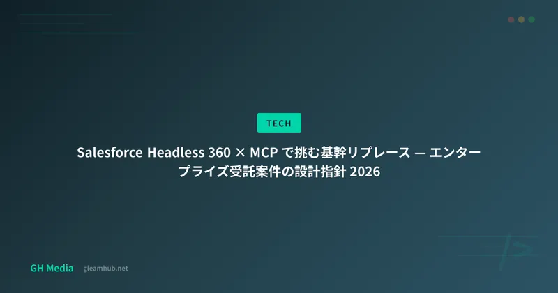 Salesforce Headless 360 × MCP で挑む基幹リプレース — エンタープライズ受託案件の設計指針 2026