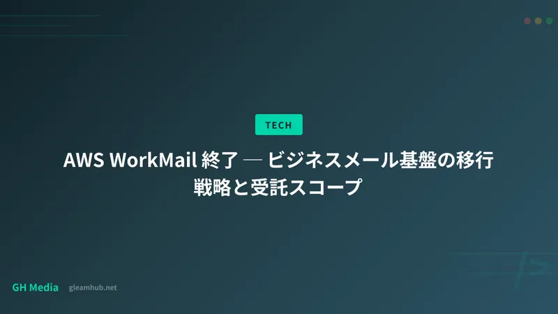 AWS WorkMail 終了 ─ ビジネスメール基盤の移行戦略と受託スコープ