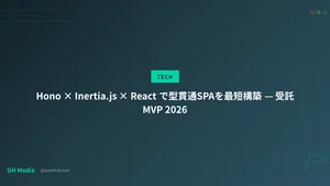 Hono × Inertia.js × React で型貫通SPAを最短構築 — 受託MVP 2026