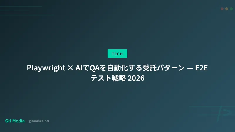 Playwright × AIでQAを自動化する受託パターン — E2Eテスト戦略 2026