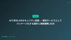 AIで月$0.5のセキュリティ診断 — 受託サービスとしてパッケージ化する設計と価格戦略 2026