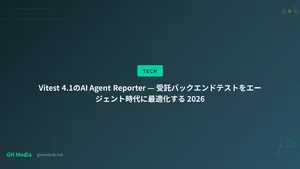 Vitest 4.1のAI Agent Reporter — 受託バックエンドテストをエージェント時代に最適化する 2026