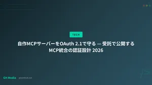 自作MCPサーバーをOAuth 2.1で守る — 受託で公開するMCP統合の認証設計 2026