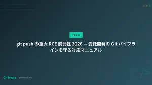 git push の重大 RCE 脆弱性 2026 — 受託開発の Git パイプラインを守る対応マニュアル
