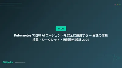 Kubernetes で自律 AI エージェントを安全に運用する — 受託の信頼境界・シークレット・可観測性設計 2026