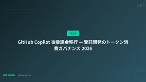 GitHub Copilot 従量課金移行 — 受託開発のトークン消費ガバナンス 2026