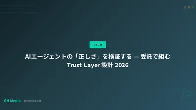 AIエージェントの「正しさ」を検証する — 受託で組む Trust Layer 設計 2026