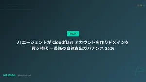 AI エージェントが Cloudflare アカウントを作りドメインを買う時代 — 受託の自律支出ガバナンス 2026