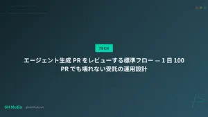 エージェント生成 PR をレビューする標準フロー — 1 日 100 PR でも壊れない受託の運用設計