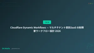 Cloudflare Dynamic Workflows — マルチテナント受託SaaS の耐障害ワークフロー設計 2026