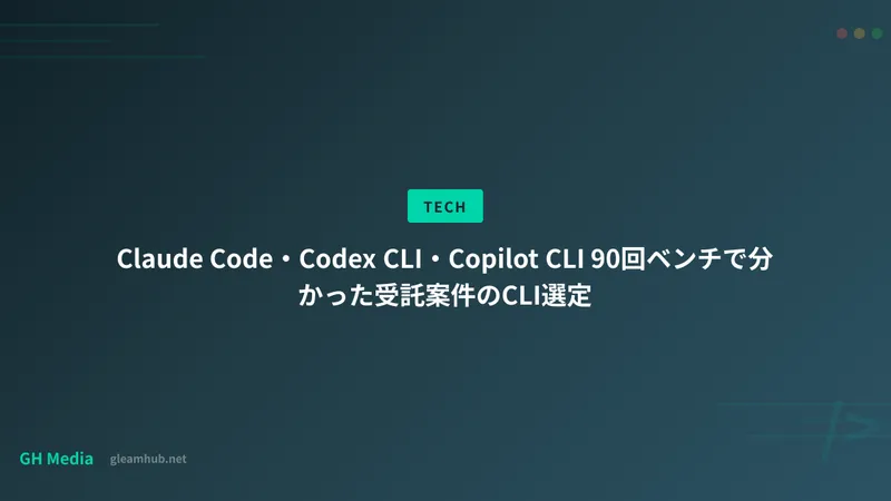 Claude Code・Codex CLI・Copilot CLI 90回ベンチで分かった受託案件のCLI選定