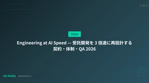Engineering at AI Speed — 受託開発を 3 倍速に再設計する契約・体制・QA 2026