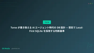 Turso が書き換える AI エージェント時代の DB 設計 — 受託で Local-First SQLite を採用する判断基準