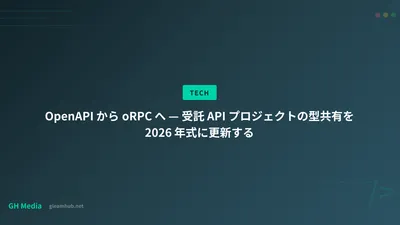 OpenAPI から oRPC へ — 受託 API プロジェクトの型共有を 2026 年式に更新する