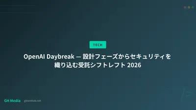 OpenAI Daybreak — 設計フェーズからセキュリティを織り込む受託シフトレフト 2026
