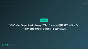 VS Code「Agent window」プレビュー — 複数AIエージェント並列開発を受託で運用する設計 2026