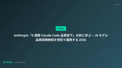 Anthropic「6 週間 Claude Code 品質低下」分析に学ぶ — AI モデル品質回帰検知を受託で運用する 2026