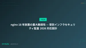 nginx 18 年放置の重大脆弱性 — 受託インフラセキュリティ監査 2026 対応設計