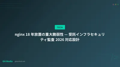 nginx 18 年放置の重大脆弱性 — 受託インフラセキュリティ監査 2026 対応設計