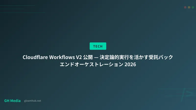 Cloudflare Workflows V2 — 決定論的実行で受託バックエンドを再設計する 2026