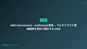 AWS Interconnect - multicloud 登場 — マルチクラウド閉域接続を受託で設計する 2026