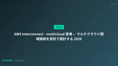 AWS Interconnect - multicloud 登場 — マルチクラウド閉域接続を受託で設計する 2026