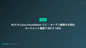 MCP が Linux Foundation 入り — オープン標準化を受託エージェント基盤で活かす 2026