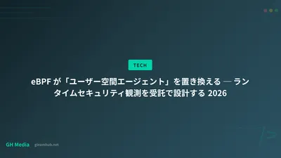 eBPF が「ユーザー空間エージェント」を置き換える ─ ランタイムセキュリティ観測を受託で設計する 2026