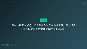 Bintrail で MySQL に「タイムトラベルクエリ」を ─ DB フォレンジック受託を設計する 2026
