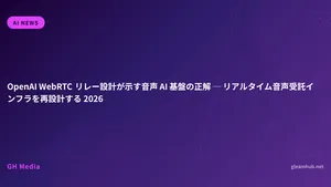 OpenAI WebRTC リレー設計が示す音声 AI 基盤の正解 ─ リアルタイム音声受託インフラを再設計する 2026