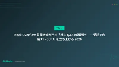 Stack Overflow 質問激減が示す「社内 Q&A の再設計」 ─ 受託で内製ナレッジ AI を立ち上げる 2026